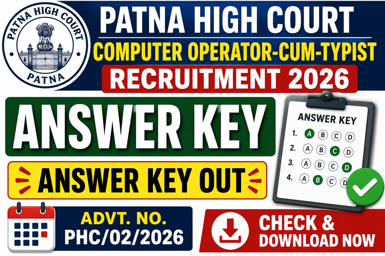 Patna High Court Computer Operator-cum-Typist Recruitment 2026