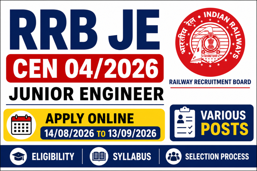 RRB JE Junior Engineer Recruitment