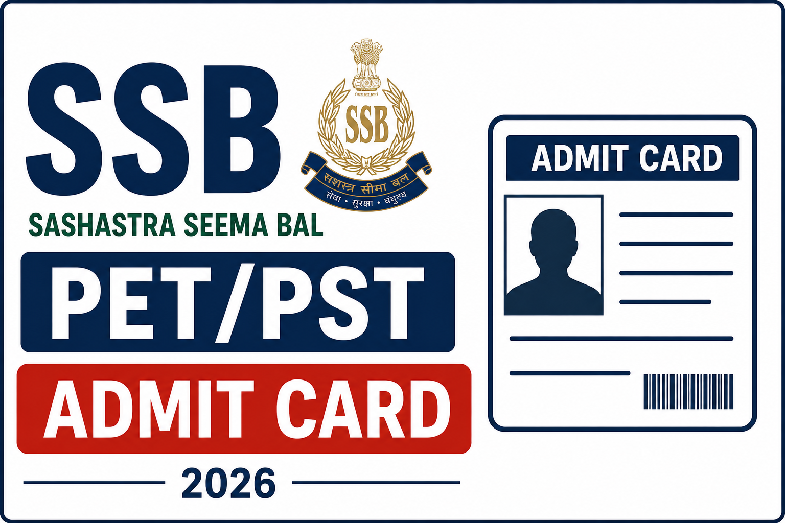 SSB PET/PST Admit Card 2026
